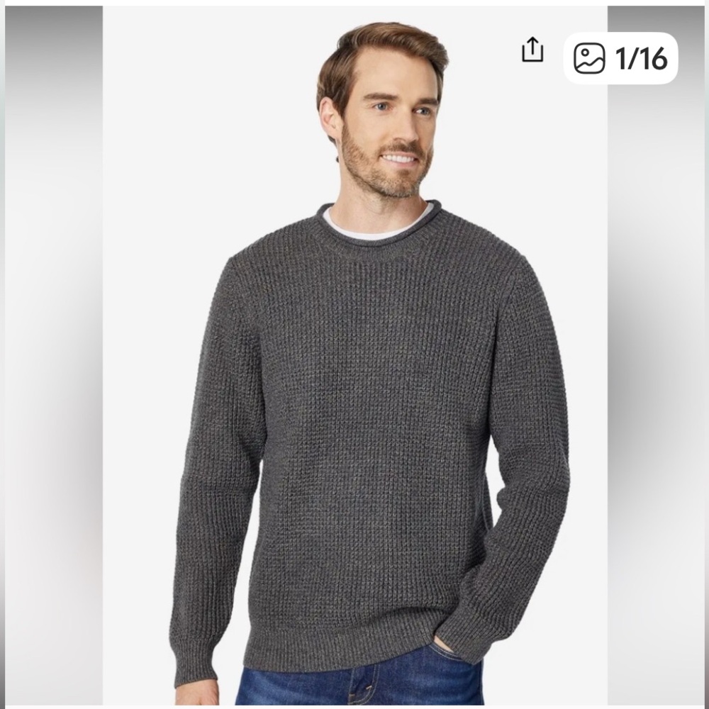 KnitWear Wool blend sweater cabled design by F&F Knitwear crewneck fisherman